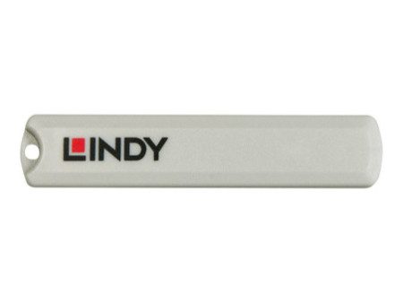 LINDY USB C Port Blocker Key White