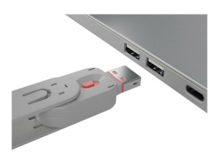 LINDY Clé USB et 4 bloqueurs de ports