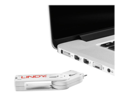 LINDY Clé USB et 4 bloqueurs de ports