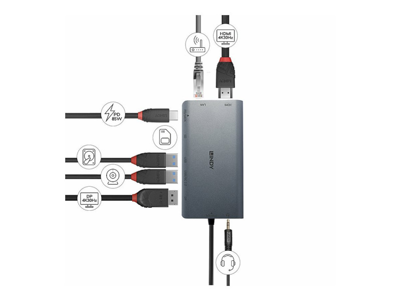 LINDY USB 3.2 Type C Laptop Mini Dock
