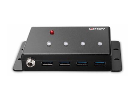 LINDY 4 Port USB 3.0 Metal Hub