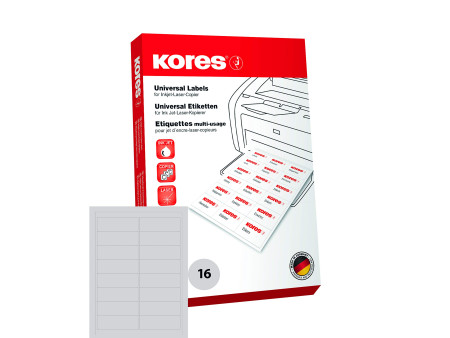 Kores Étiquette universelle, 99,1 x 33,9 mm, blanc