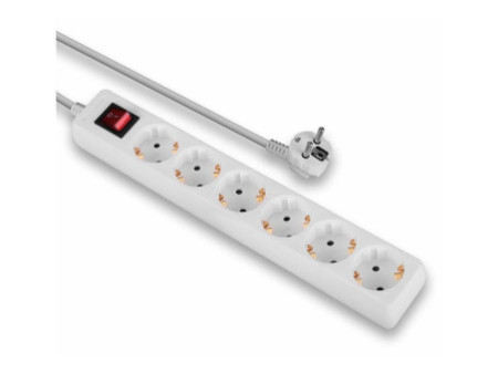 LINDY Mains 6 way gang socket on/off
