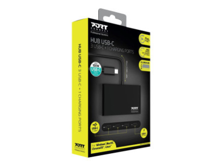 PORT DESIGNS USB Hub Type-C 4Ports TypeC