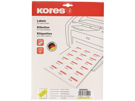 Kores Etiquettes Universal Power, 70 x 36 mm, blanc