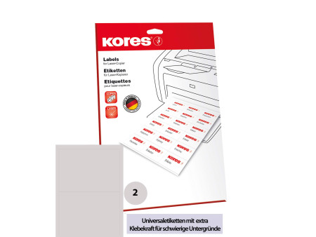 Kores Etiquettes Universal Power, 210 x 148,5 mm, blanc