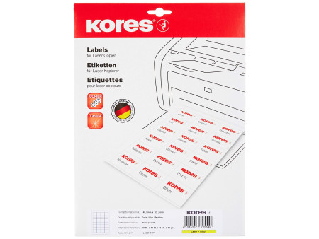 Kores Etiquette en film, 45,7 x 21,2 mm, transparent