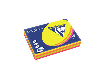 Clairefontaine Papier universel Trophée, A4, assorti fluo