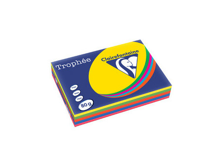 Clairefontaine Papier universel Trophée, A4, assorti fluo