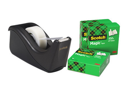 3M Scotch Dévidoir de table C60, garni, promotion, noir
