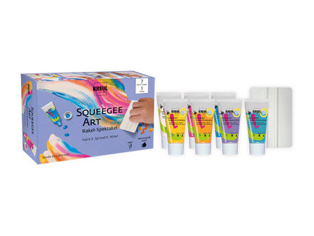 KREUL Peinture pour enfants Kids Art, kit Squeegee Art