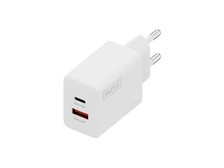 DIGITUS Chargeur secteur USB, 20 W, USB-C/USB-A, blanc