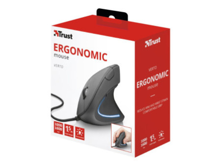 TRUST Souris filaire ergonomique VERTO