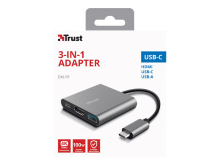 TRUST Adaptateur DALYX USB-C 3 en 1 HDMI