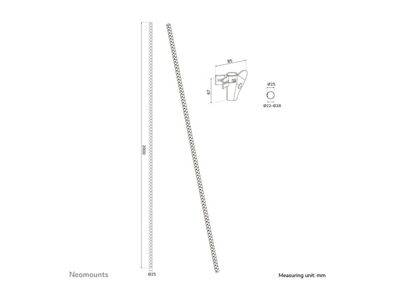 NEOMOUNTS Spiral Cable Wrap 25mm