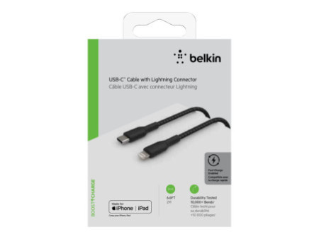 BELKIN Câble tressé Lightning USBC 2m
