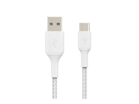 BELKIN Câble tressé USB-A USB-C 2m blanc
