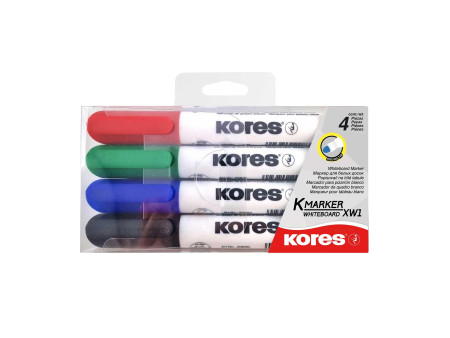 Kores Marqueur pour tableau blanc 'K-Marker', étui de 4