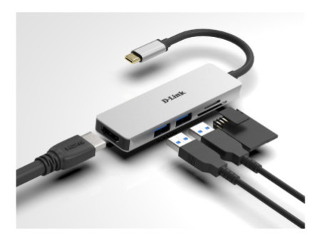 D-LINK USB-C 5-in-1 HDMI SD /microSD