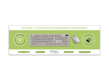 MCL kit clavier + souris sans fil rechar