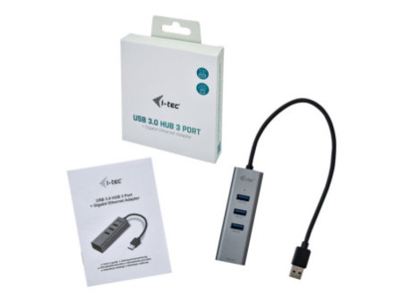 I-TEC USB 3.0 Metal HUB 3 Port Giga Lan
