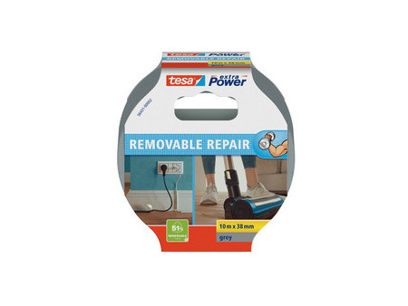 tesa Ruban adhésif toilé extra Power REMOVABLE REPAIR, gris