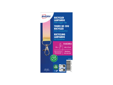 AVERY Tour de cou, en rPET, 20 x 440 mm, tons bleus