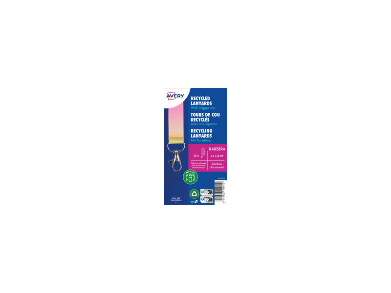 AVERY Tour de cou, en rPET, 20 x 440 mm, tons bleus