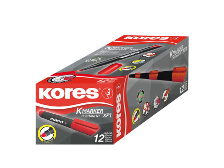 Kores Marqueur permanent 'K MARKER', pointe ogive, rouge