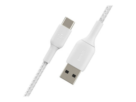 BELKIN Câble tressé USBA USBC 0.15m blan