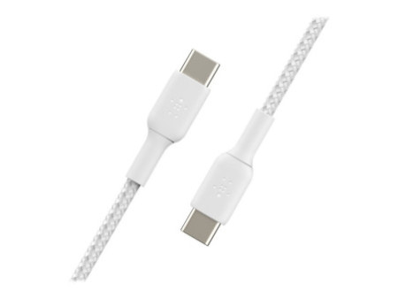 BELKIN Câble tressé USB-C USB-C 1m blanc