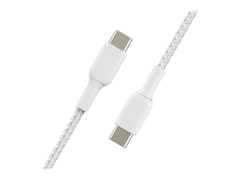 BELKIN Câble tressé USB-C USB-C 1m blanc