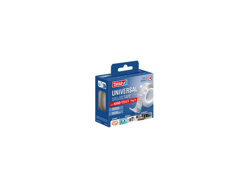 tesa Ruban adhésif double face NANO POWER, 30 mm x 1 m