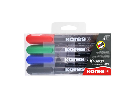 Kores Marqueur permanent 'K MARKER', pointe ogive, étui de 4