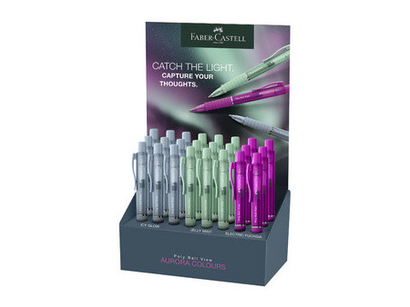 FABER-CASTELL Stylo à bille POLY BALL VIEW, présentoir