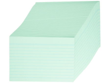 herlitz Fiches bristol, A6, ligné, vert
