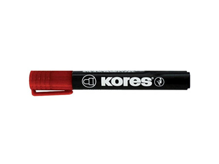 Kores Marqueur permanent 'K MARKER', pointe biseautée, rouge