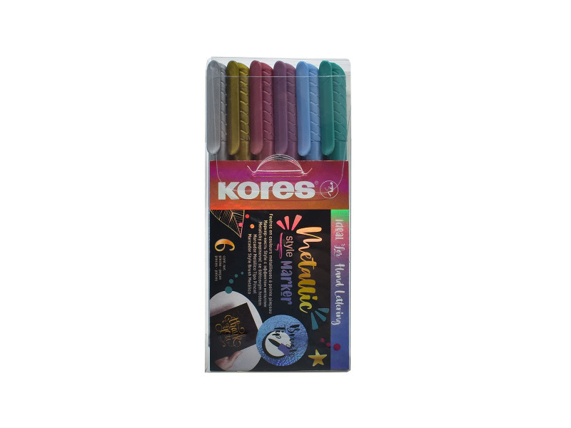 Kores Feutre Brush Tip Marker Metallic Style