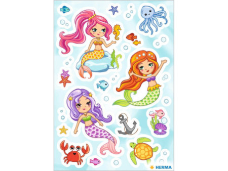 HERMA Sticker MAGIC 'Little Mermaid', transpuffy