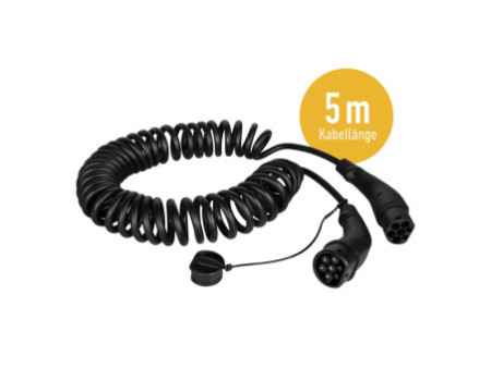 HARTING Câble de charge en spirale pour véhicule électrique