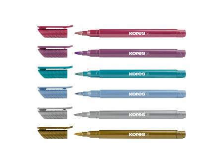 Kores Feutre Brush Tip Marker Metallic Style