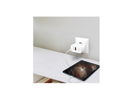 LogiLink Chargeur secteur USB, 1x USB-A, 1x USB-C, 20 watts
