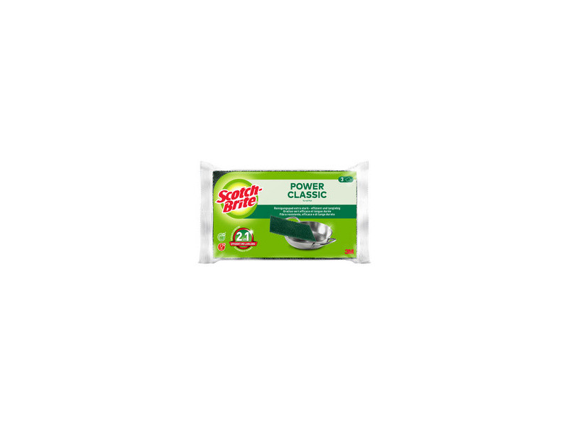 Scotch-Brite Tampon à récurer Classic, pack de 3, vert