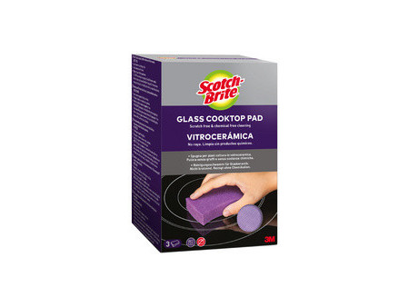 Scotch-Brite Éponge pour vitrocéramique, pack de 3, lilas
