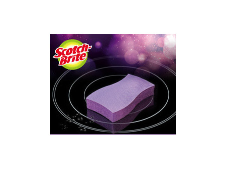 Scotch-Brite Éponge pour vitrocéramique, pack de 3, lilas