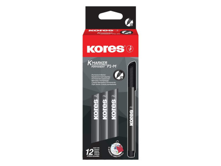 Kores Marqueur permanent 'K MARKER FINE', M, noir