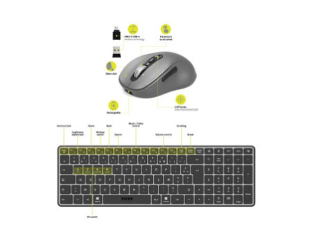 PORT DESIGNS Pack Keyboard + Mouse (FR)