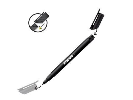 Kores Marqueur permanent 'K MARKER FINE', M, noir
