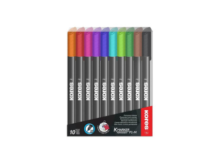 Kores Marqueur permanent 'K MARKER FINE', M, étui de 10