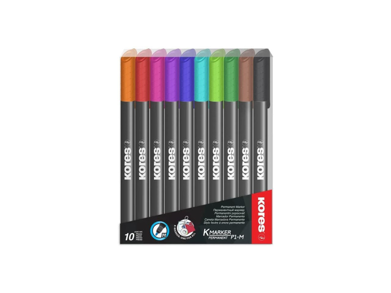 Kores Marqueur permanent 'K MARKER FINE', M, étui de 10